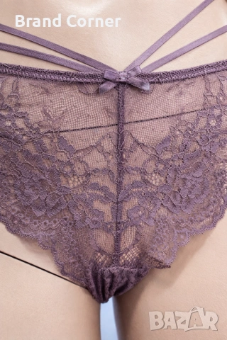 Hunkemöller дантелено долнище размер L в пепеляво лилав цвят, снимка 3 - Бельо - 54539112