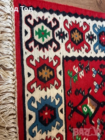 Чипровски килим Пилетата с две пътеки , снимка 12 - Килими - 54621285