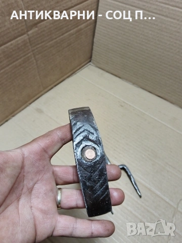 Комплект Соц Стари Ръчно Ковани Чук С Наковалня За Клепане На Коси. НОМЕР 1734., снимка 6 - Антикварни и старинни предмети - 53952133