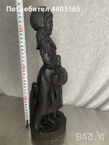стара дървена фигура статуетка , снимка 5 - Статуетки - 54400061
