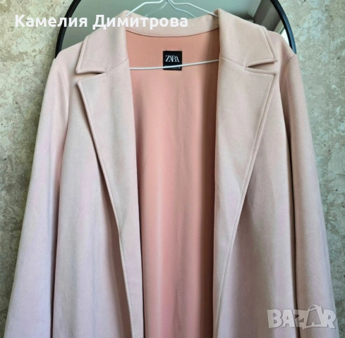 Елегантно ZARA палто Pink, Size S – Soft Girl Aesthetic, снимка 6 - Палта, манта - 54774017