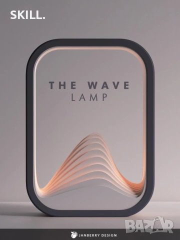 Нощна лампа “Wave”, снимка 2 - Настолни лампи - 54597496