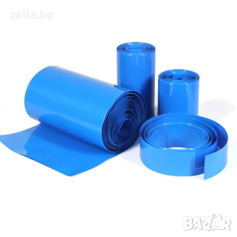 PVC термосвиваем шлаух Cellpack син за батерии 18650 – 120/160/200 мм продажба на линеен метър 10474, снимка 6 - Друга електроника - 54703836