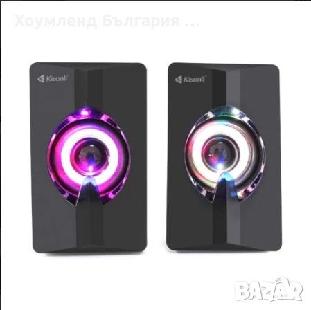 Светещи колонки за компютър с ГАРАНЦИЯ, снимка 3 - Тонколони - 54451623