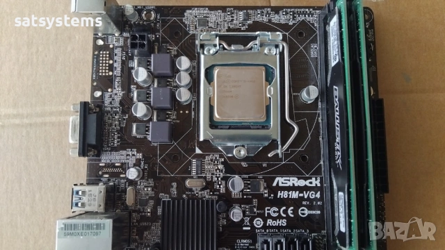 Дънна платка ASRock H81M-VG4 R2.0 Socket LGA1150, снимка 3 - Дънни платки - 54579663