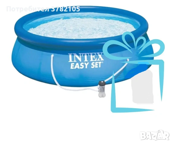 Басейн INTEX Easy Set с размери: 244 x 61 см., снимка 2 - Басейни и аксесоари - 54844203