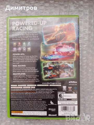 Blur Xbox 360 NTSC, снимка 5 - Игри за Xbox - 55076078
