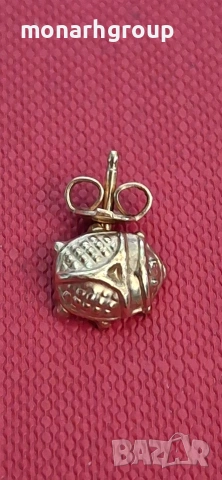 Златна обеца 18к / огъната/