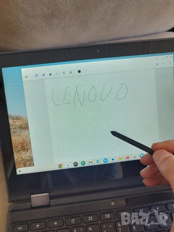 Лаптоп/Таблет - Chromebook Lenovo - 11.6" сензорен дисплей, 4 ядрa Intel, 4GB рам, 15 часа батерия, снимка 4 - Лаптопи за дома - 55421967