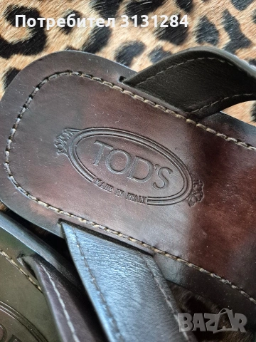 Оригинални кожени сандали / чехли Tod's (Тодс) 43 р– Естествена кожа , снимка 4 - Мъжки сандали - 54988028