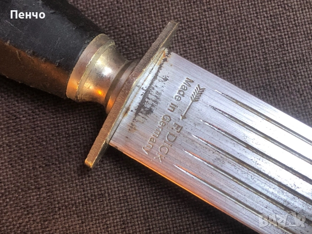 стар плосък масат "F. DICK" - MADE IN GERMANY, снимка 3 - Ножове - 55036994