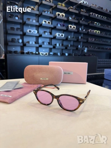 Очила + висок клас калъф + на марката кутия + сертификат + кърпичка Gucci miu miu , снимка 8 - Слънчеви и диоптрични очила - 54384841