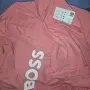 Тениска BOSS пепел от роза с щампа.памук, снимка 4