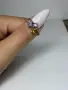 Красив сребърен пръстен с три цветни камъка 2.80гр, снимка 2