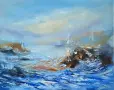 Картина, море, худ. П. Митков, снимка 2