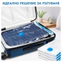 Комплект 12 вакуумни торби за съхранение 110x110 см с ръчна помпа – спестяват до 70% място, снимка 2