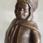 Бронзова статуя- артилерист., снимка 2