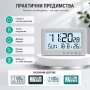 Светещ настолен електронен часовник с температура аларма календар големи цифри на батерии LED, снимка 3