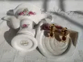 Колекционерски чайник мивка с рози Swineside Англия, снимка 13