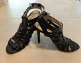 Сандали естествена кожа на висок ток, снимка 2
