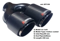 Накрайник ауспух Akrapovic - ляв, карбонов, двоен, 60мм, снимка 1