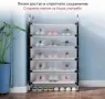 6-степенна сглобяема етажерка за обувки с прахозащитни вратички, снимка 3