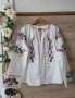 Нова блуза с ръчни бродерии памучна материя , снимка 1