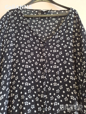 СТРАХОТНА РОКЛЯ ЧЕРНО И БЯЛО 3XL-4XL, снимка 3 - Рокли - 54672536
