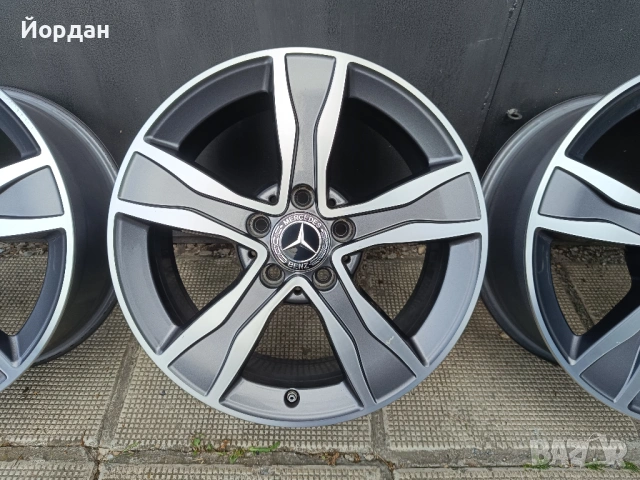 ОРИГИНАЛНИ джанти 17 ' цола 5x112 MERCEDES C KLASSE W205 / МЕРЦЕДЕС 7J ET48,5, снимка 8 - Гуми и джанти - 54783388