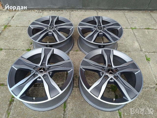 ОРИГИНАЛНИ джанти 17 ' цола 5x112 MERCEDES C KLASSE W205 / МЕРЦЕДЕС 7J ET48,5, снимка 5 - Гуми и джанти - 54783388