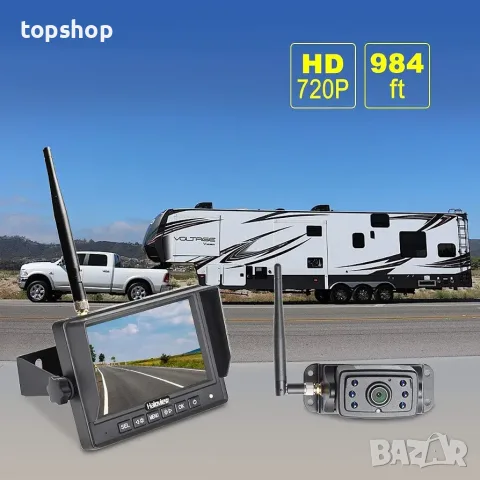 Чисто нова безжична система камера за задно виждане Haloview MC5111 5" 720P HD IP69K DVR за кемпер.., снимка 3 - Аксесоари и консумативи - 55416186