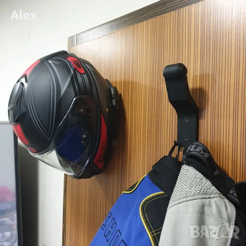 Стойка за каска, закачалка за каска с допълнителна малка кука, снимка 2 - Аксесоари и консумативи - 54015773