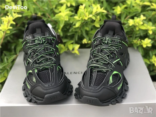 Balenciaga Track Sneaker "Black/Green" , снимка 2 - Маратонки - 54362350