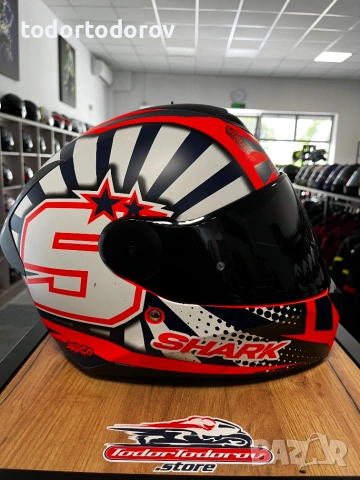 Мото каска SHARK D-SKWAL J.ZARCO Moto GP ,L,тъмен визьор и вградени очила 224.92 лв. / 115 €, снимка 2 - Аксесоари и консумативи - 54961063