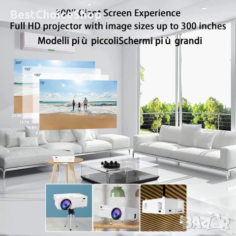 Мини мултимедиен проектор ysametp, full hd, 10000 lumens, hdmi, vga, usb, дистанционно, снимка 11 - Плейъри, домашно кино, прожектори - 54102694