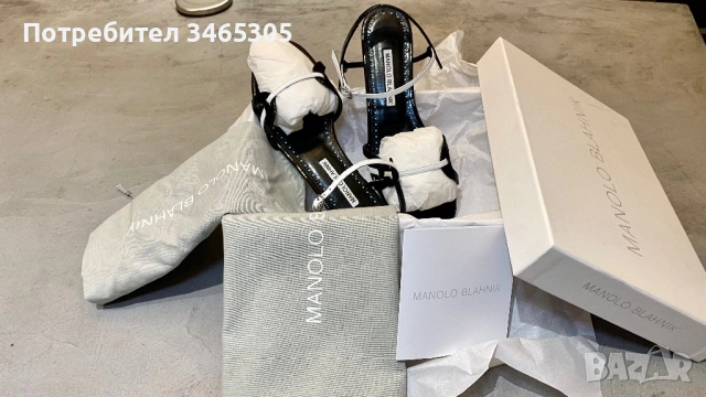 Manolo Blahnik дамски лачени сандали 37, снимка 11 - Сандали - 54663675