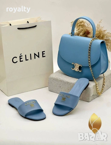 Celine Нови Стилни Дамски Чехли Различни Цветове , снимка 2 - Чехли - 55152602