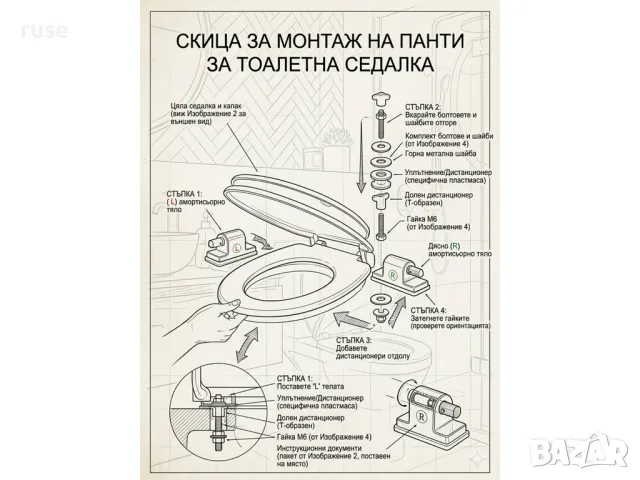 НОВИ! Седалка за тоалетна чиния с плавно затваряне, снимка 11 - Други стоки за дома - 55359498