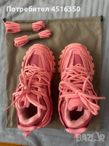 Дамски маратонки balenciaga track розови, снимка 4 - Маратонки - 55085607