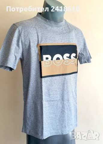 Hugo Boss Tessler 185  Mercerised  Cotton Slim Fit  Mens Size S ОРИГИНАЛ Мъжка Тениска!, снимка 2 - Тениски - 54398959