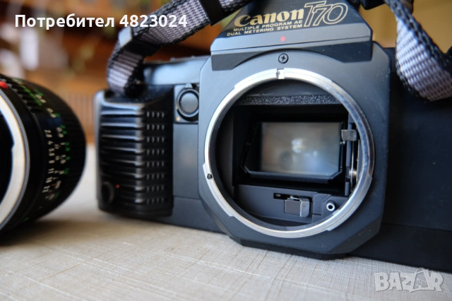 Canon T70 & Canon FDn 28mm f2.8 Lens. Canon FD Mount, снимка 12 - Фотоапарати - 54552327