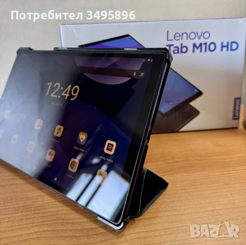 Таблет Lenovo Tab M10 HD (4GB/64GB, Wi-Fi, Iron Grey) + Оригинален кожен кейс, снимка 6 - Таблети - 55683214