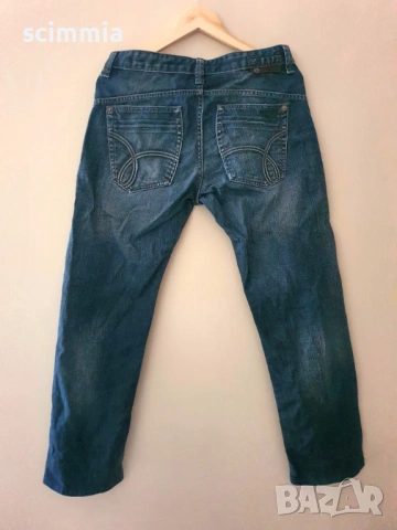 Мъжки дънки Calvin Klein Jeans W32, тъмносини 98,5% памук 1,5% еластин, снимка 2 - Дънки - 54606743