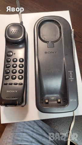 Телефон безжичен стар с кабел  работещ Sony, снимка 10 - Антикварни и старинни предмети - 54240180