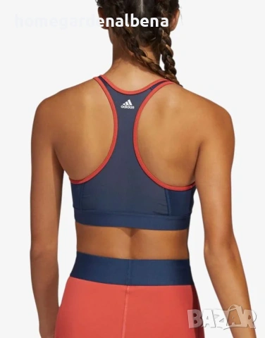 ADIDAS Medium Support Don't Rest 3-Bar Bra Navy – Дамско спортно бюстие | Оригинално, снимка 3 - Спортни екипи - 54606543