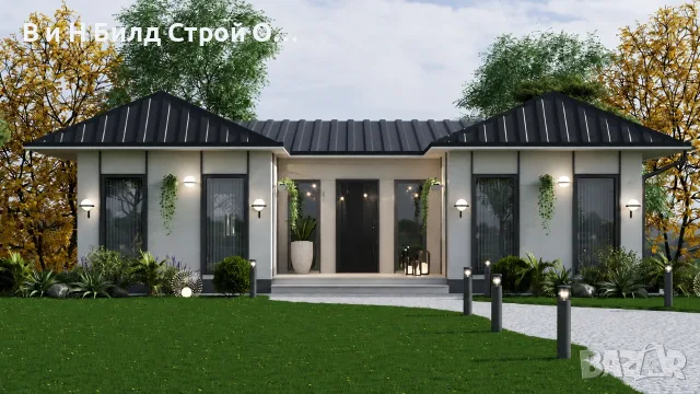 Сглобяема къща 3+1  115 м²  3 спални • 2 бани • Просторна дневна
