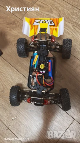 Състезателна количка WLtoys 144010 Brushless 1:14 с дистанционно управление 75км/ч, снимка 2 - Коли, камиони, мотори, писти - 55658001