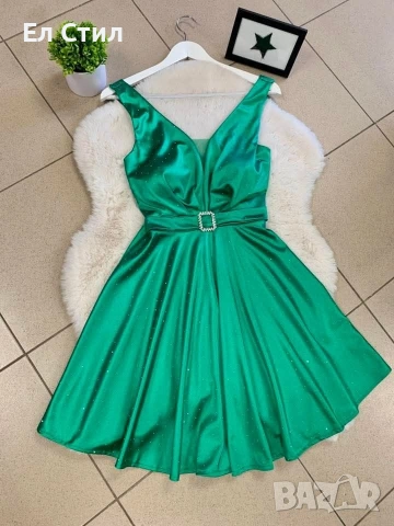 ⚜️Дамска сатенена рокля с камъни.36 евро.Универсален размер., снимка 13 - Рокли - 53966964