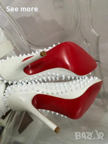 Christian Louboutin ефектни обувки 41, снимка 6 - Дамски обувки на ток - 54004389
