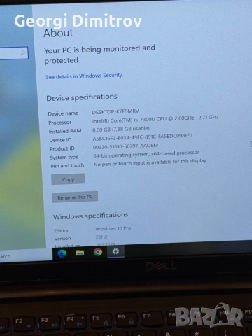 Dell Latitude 7390 I5-7300U/8RAM/256SSD/Intel HD Graphics 620/Full HD, снимка 4 - Лаптопи за работа - 54982524